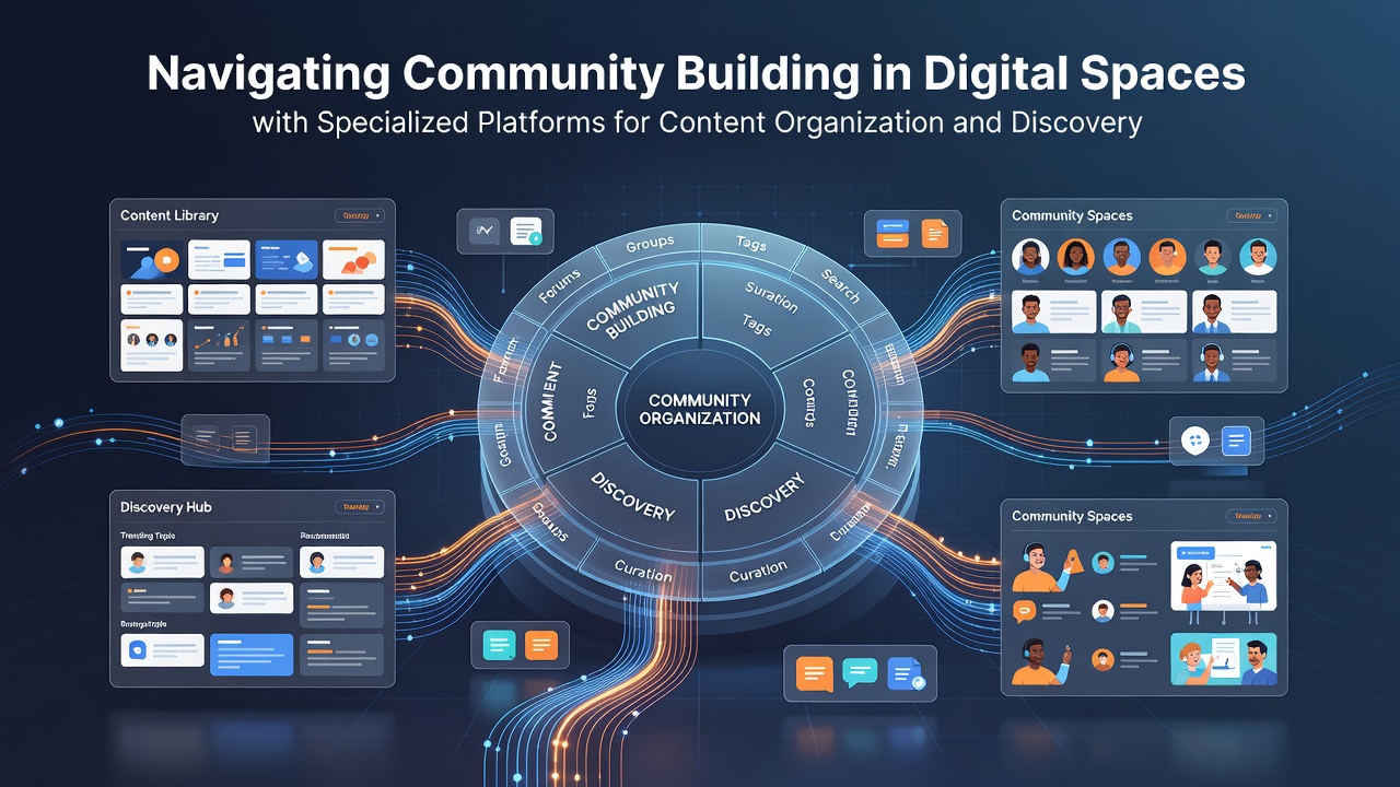Navigating Community Building in Digital Spaces with Specialized Platforms for Content Organization and Discovery