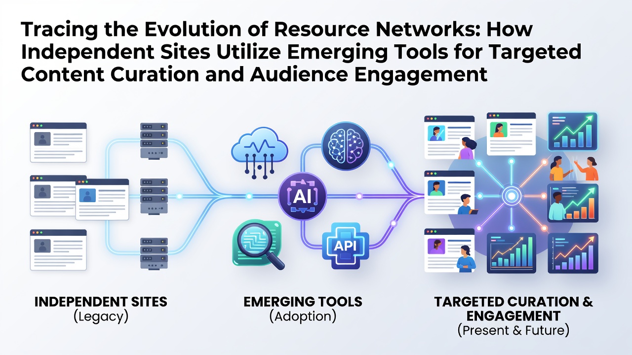 Tracing the Evolution of Resource Networks: How Independent Sites Utilize Emerging Tools for Targeted Content Curation and Audience Engagement